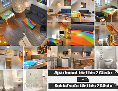 Erfolgreiche Airbnb-Immobilie: H&H 1-Zi. Apartment mit Empore "No.36-Paula" in Greifswald