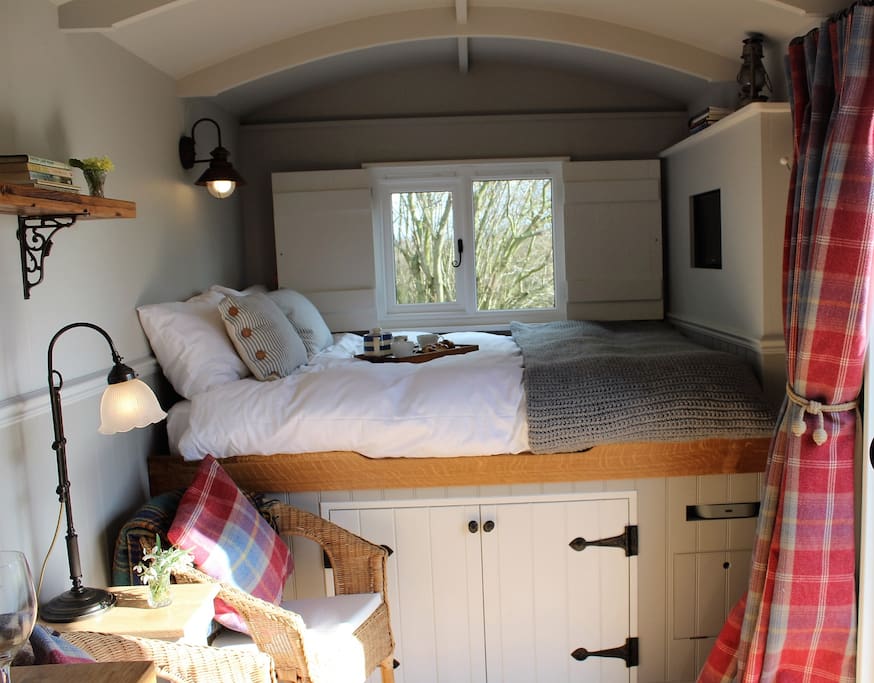 Luxury double bed with ample storage below