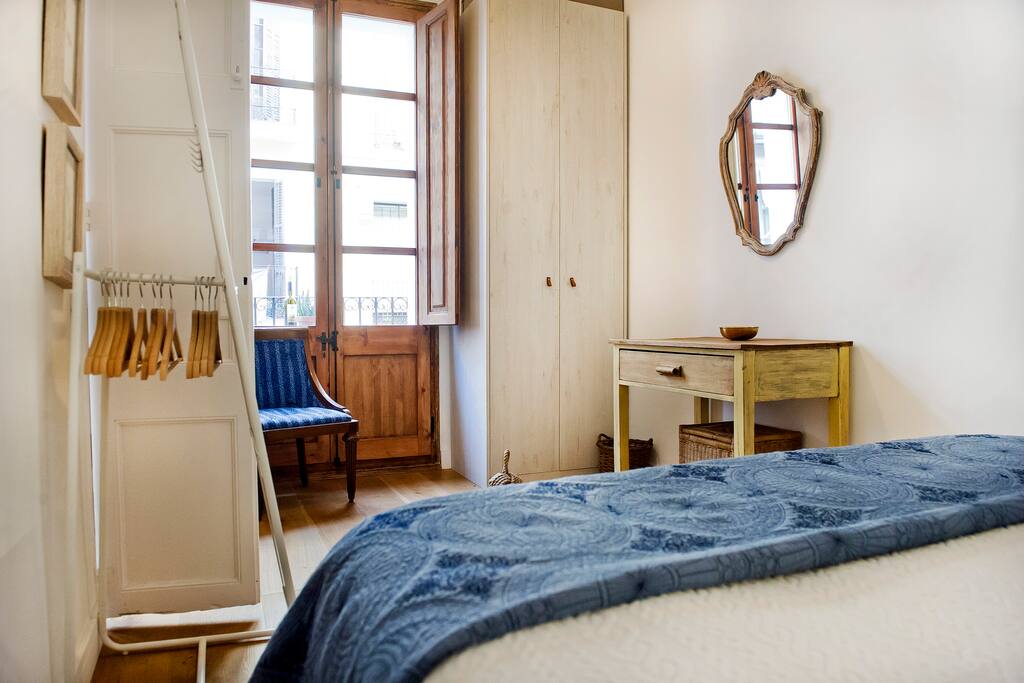 Guest Bedroom view to street balcony