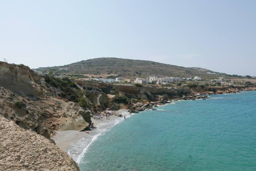 Private beach right in front of the property