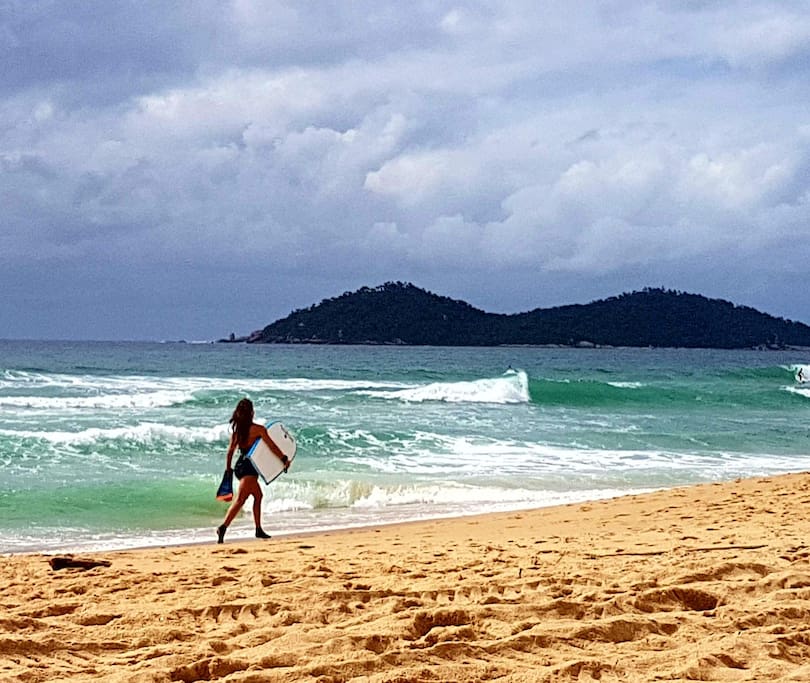 Praia do Novo Campeche... em busca das ondas!