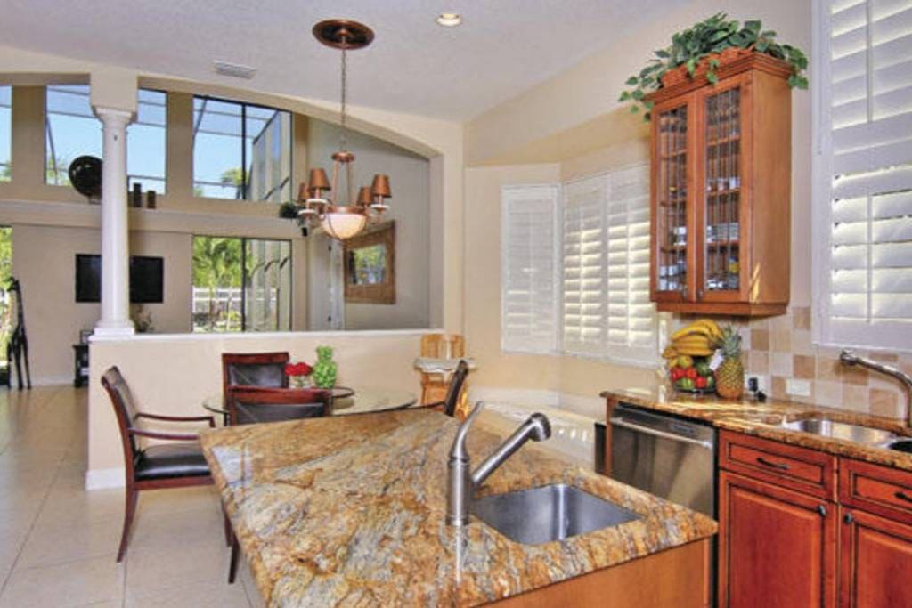 Kitchen with amazing views