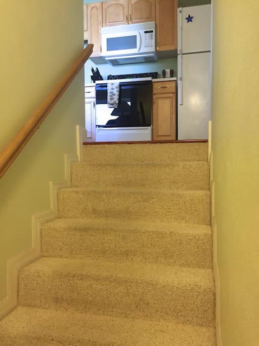 Steps entering into the apartment