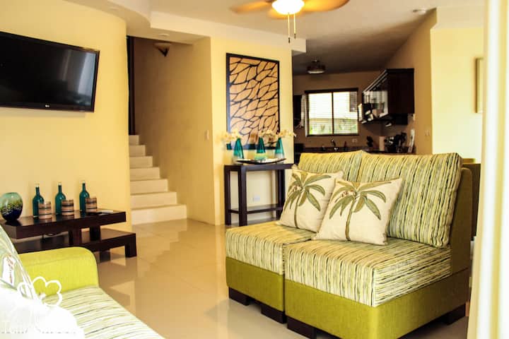 living room/kitchen, lower apartment