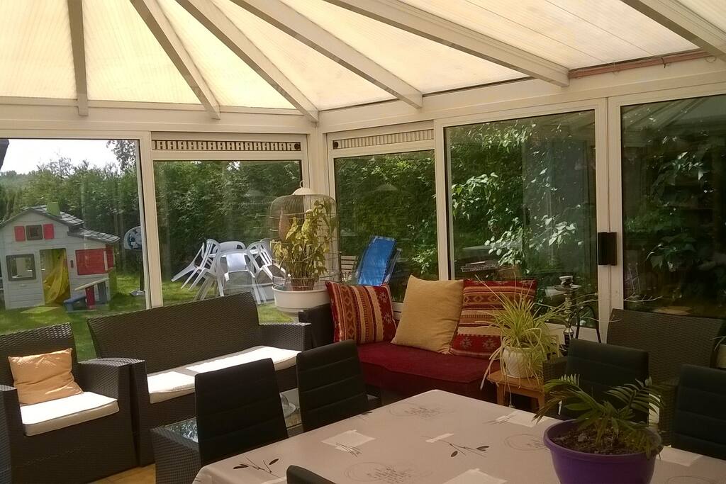 Notre véranda "salle à manger"