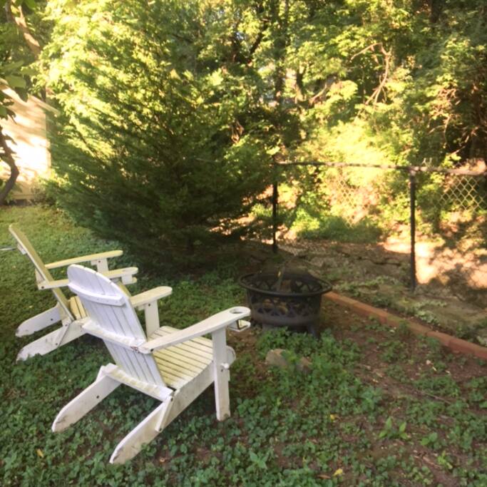 Backyard sitting area