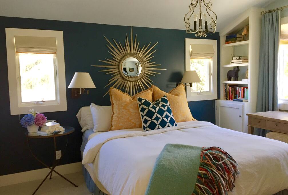 A happy place to lay your head, with fluffy feather pillows, just outside the city...