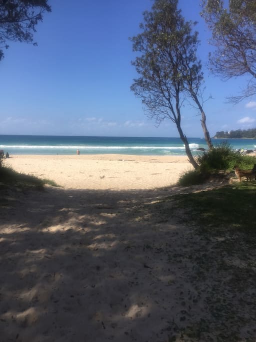 Just walk across the road to pristine Narrawallee beach