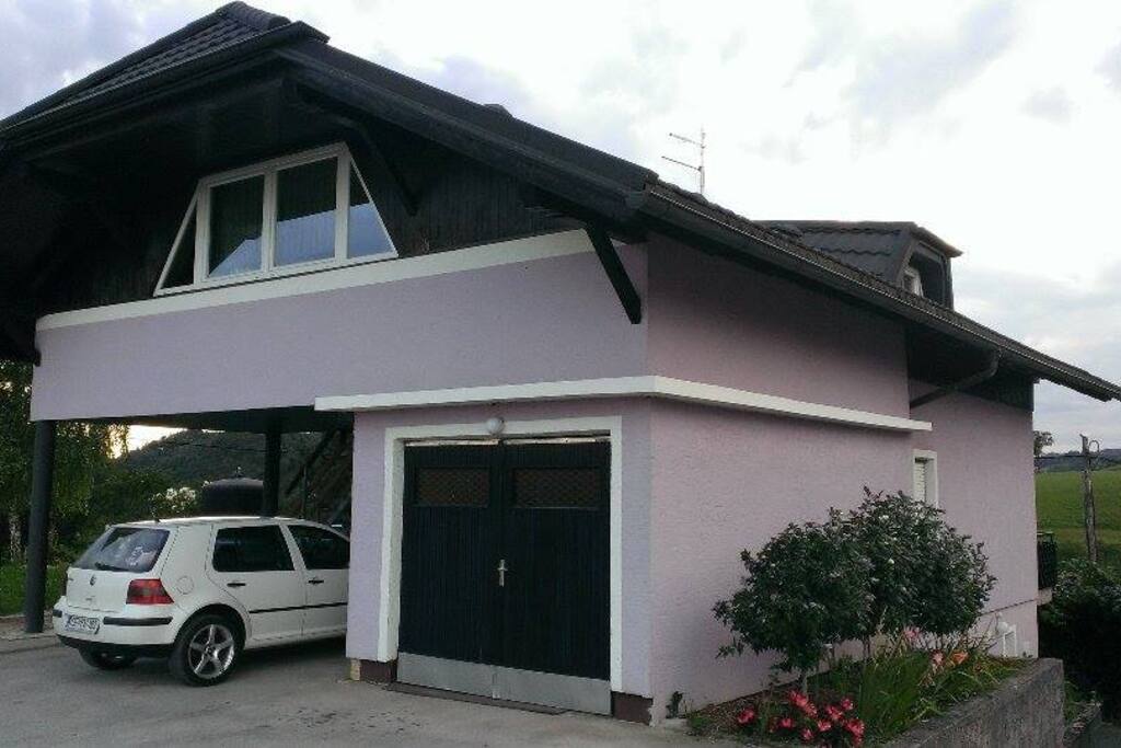 parking and the backside of the house