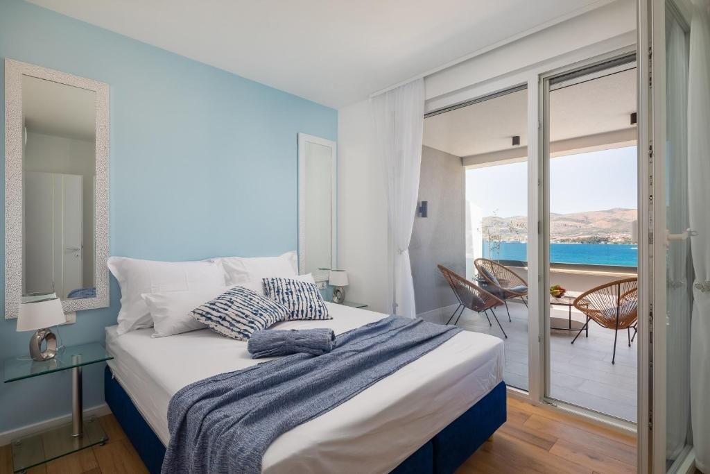 bedroom with ocean view