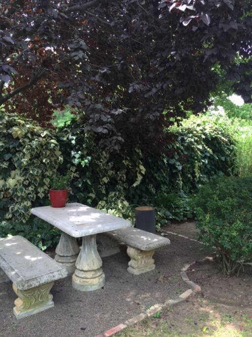 Smoking area in the garden
