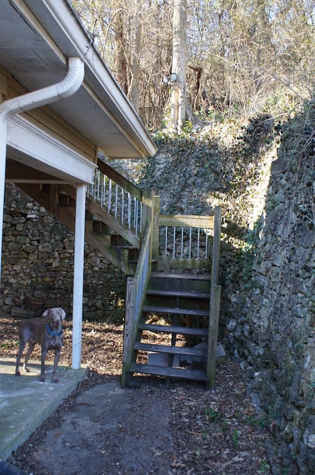 Stairs to main entrance.
