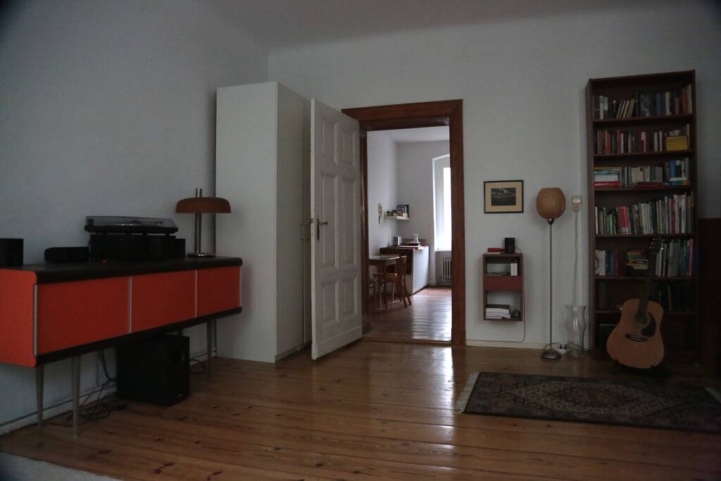 living and sleeping, kitchen