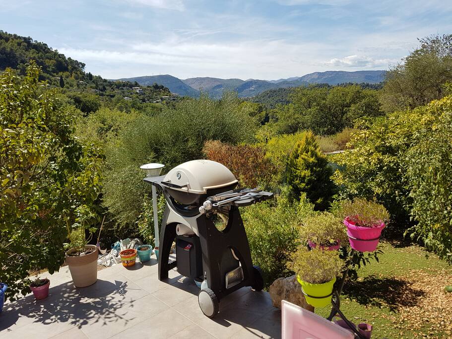 terrasse avec barbecue