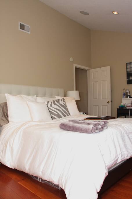 Large Master Bedroom , with private shower & Tub.