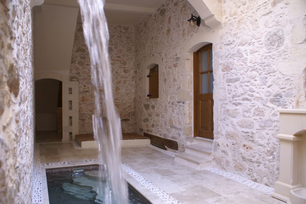 Heated spa pool on the ground floor of Villa Kamares