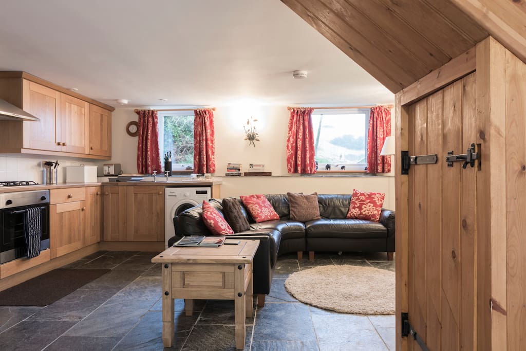 Open plan living on the ground floor.