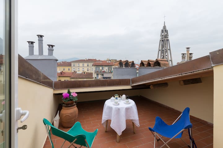 Cozy apartment with a roof terrace
