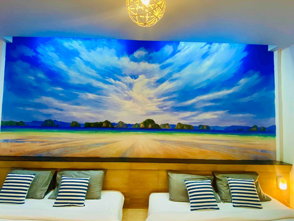 Arte de paredes en el dormitorio 