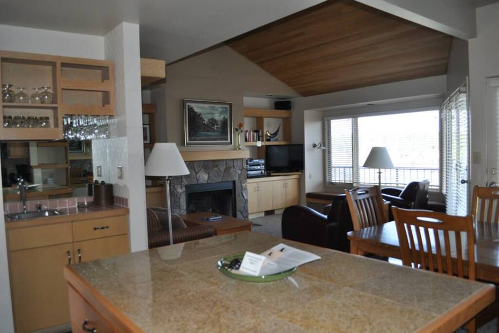 Main living area overlooking river