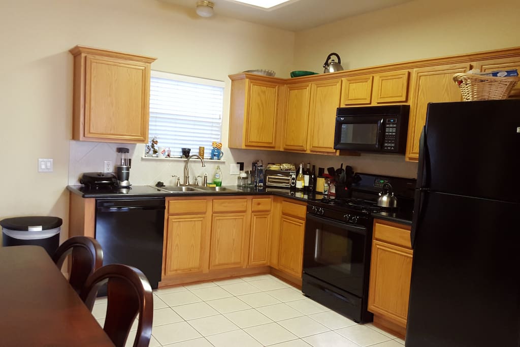 Functional Kitchen with stove microwave
