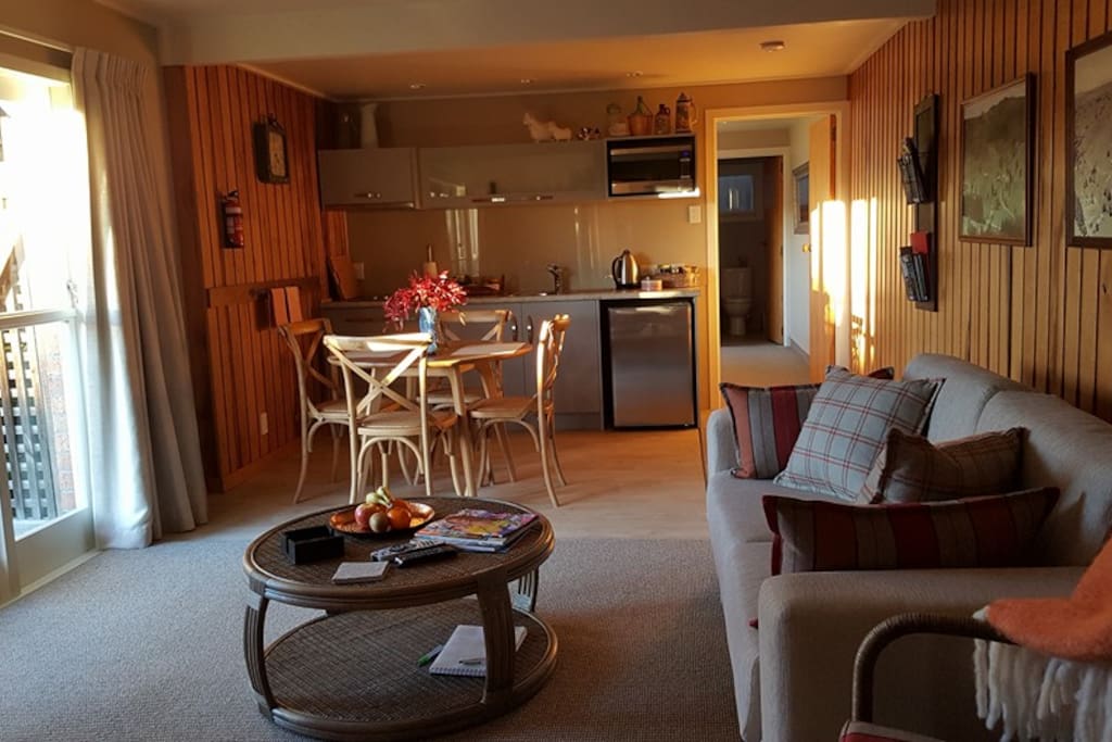 Sunny, warm and comfortable accommodation.