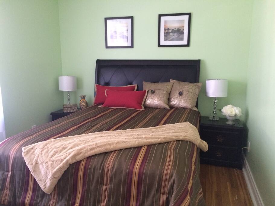 Master bedroom with huge walk in closet