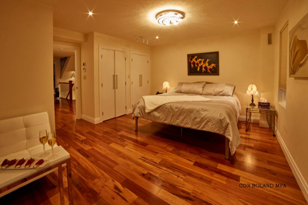 Master Suite with King Size Bed, Large Private On-suite, Jacuzzi, Steam Shower.