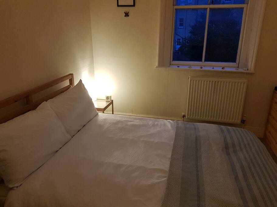 The comfy bed.