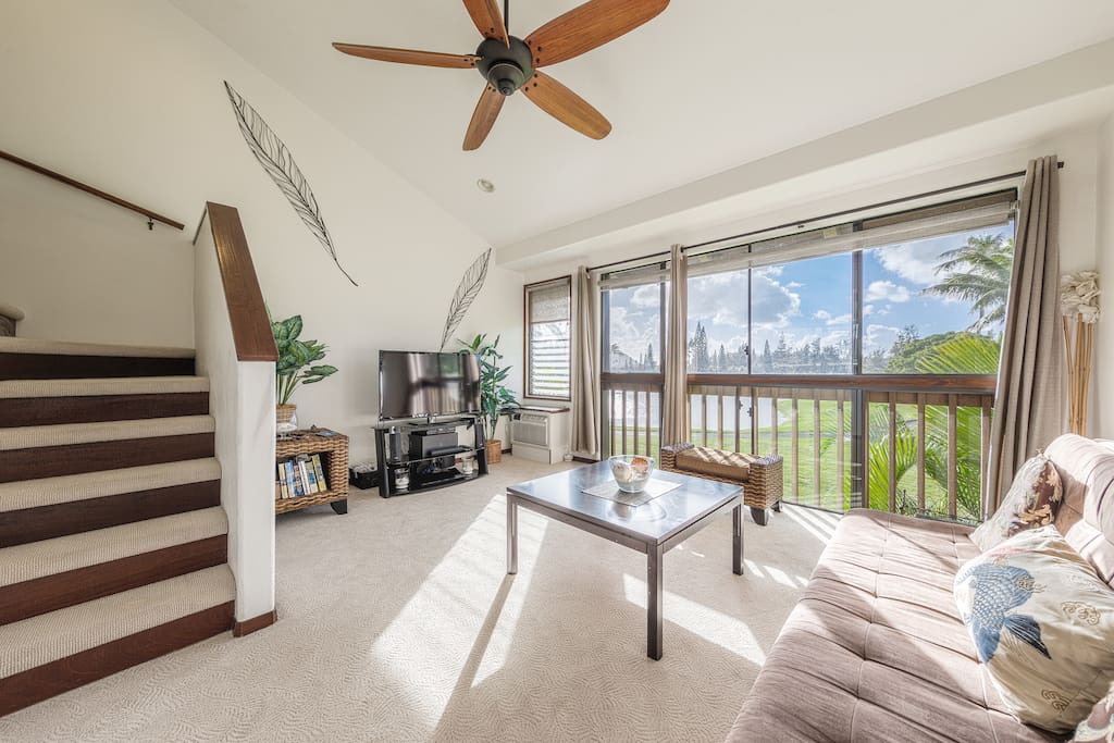 Custom stair case with lovely views