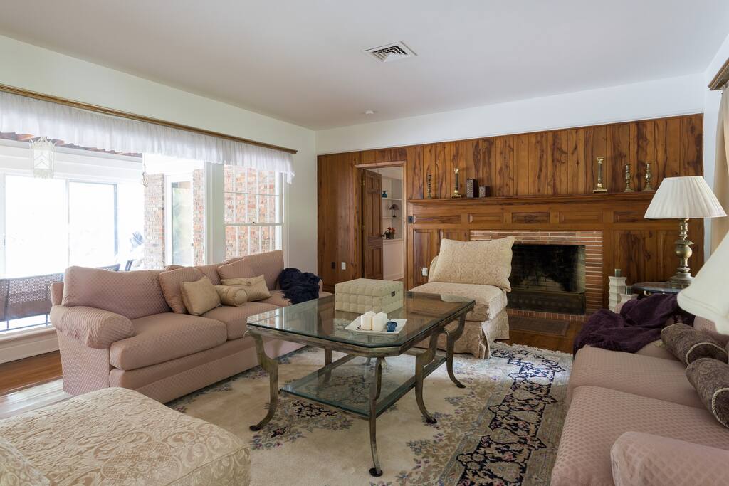 The parlor room off of the main entrance.
