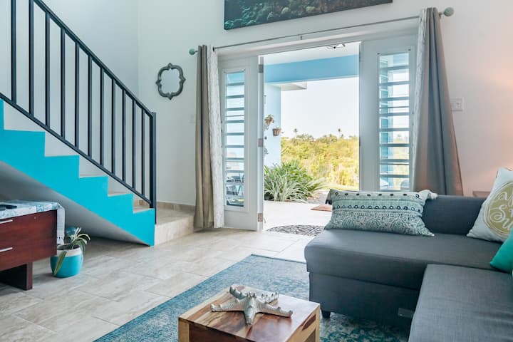 Walk To Sandy Beach From A Hilltop Villa With A Pool - Aguada