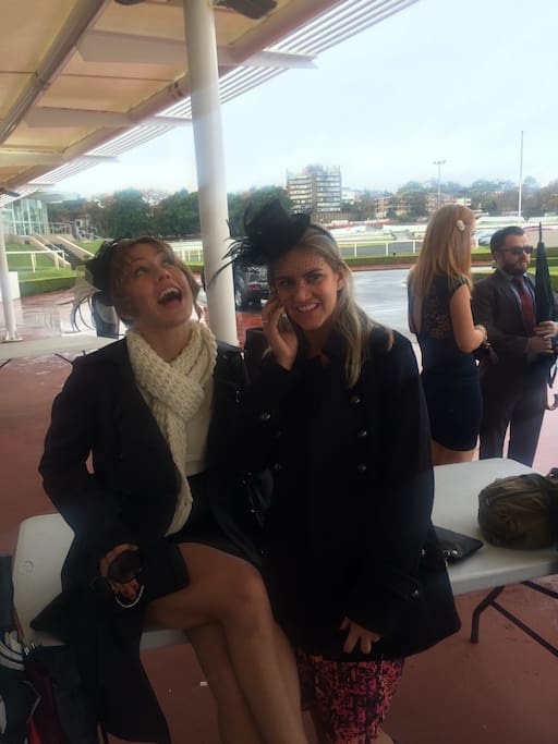 I'm on the left, at the races! Lots to do and see in Sydney!