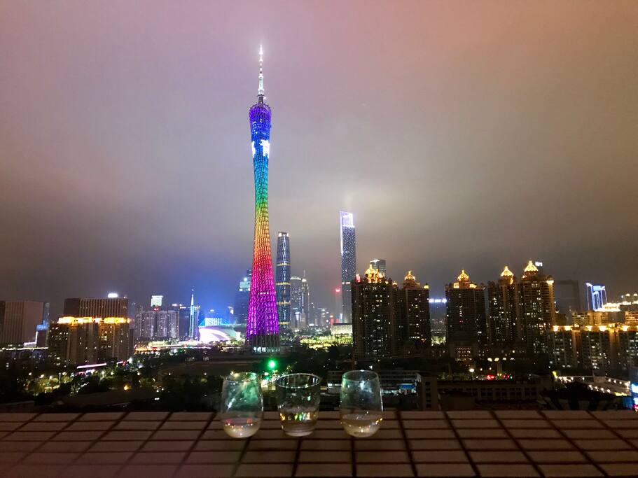 View from the rooftop in the complex