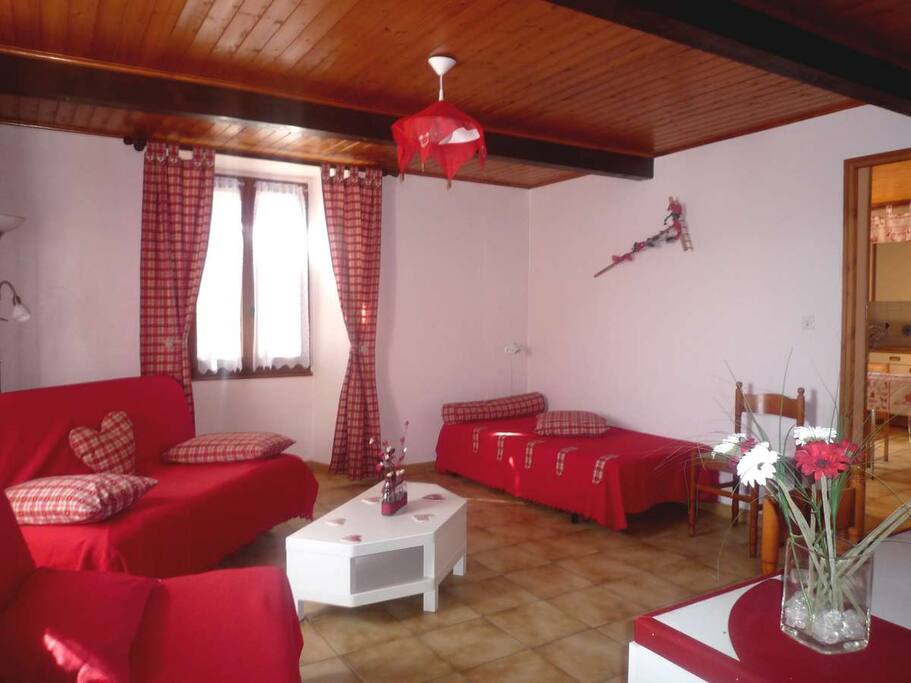 Grand salon et chambre a coucher