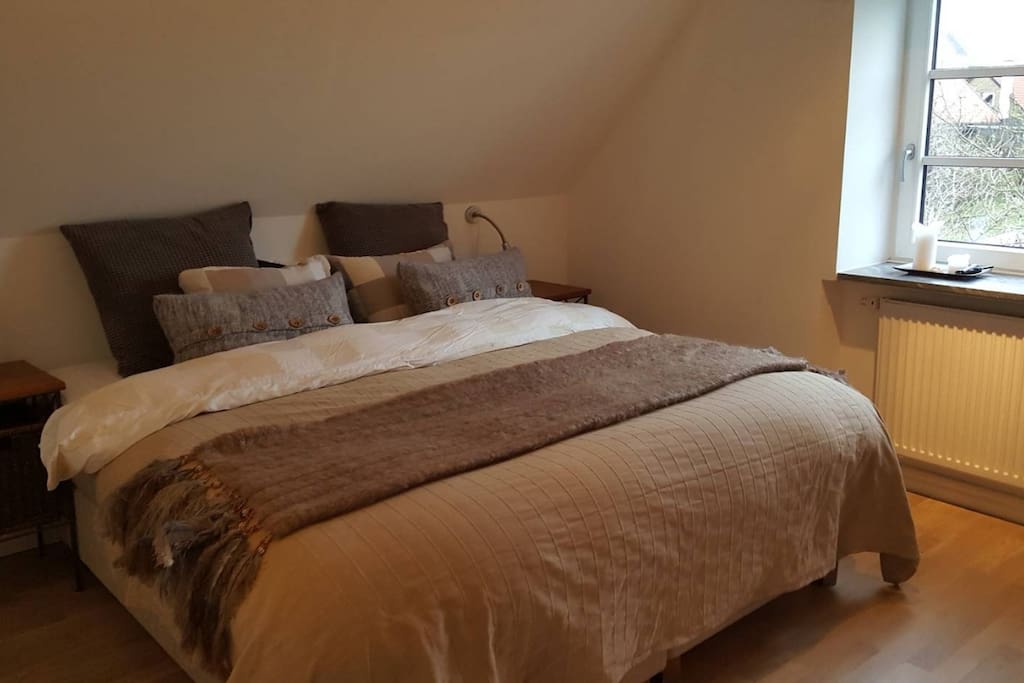 Master bedroom with a Jensen bed. High quality.