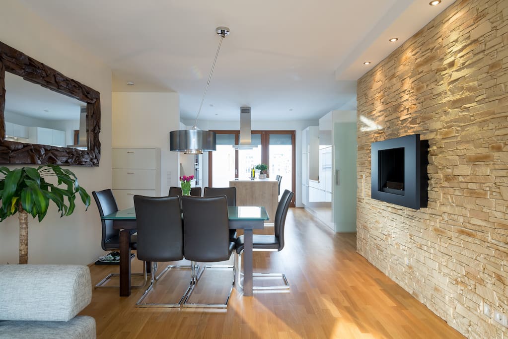 Living and kitchen