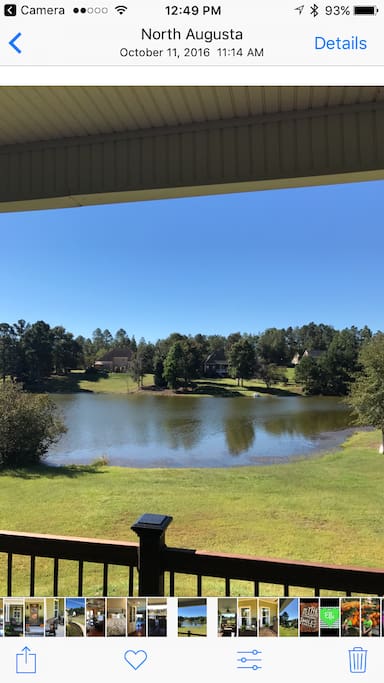 Beautiful view of the lake from our entertaining deck