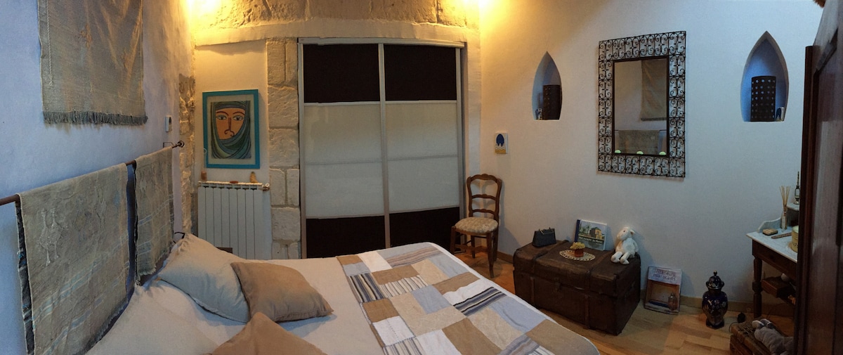 Modrá spálňa, 160 cm posteľ