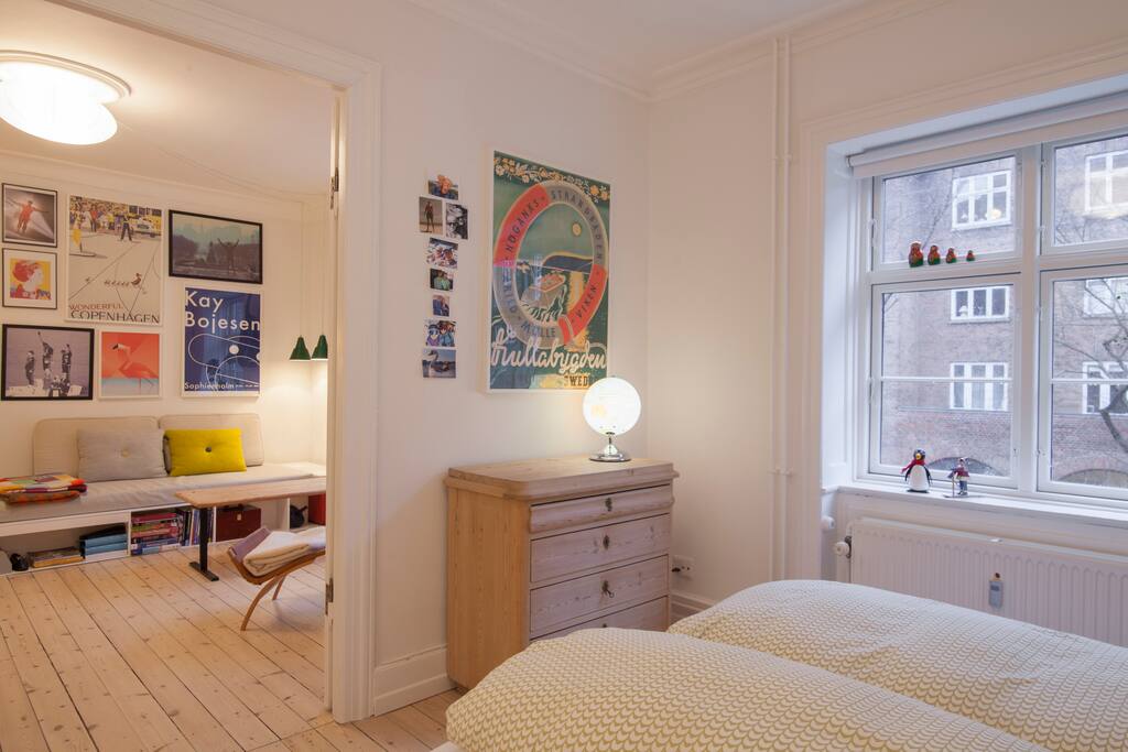 The bed room and living room en suite