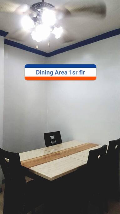 Dining area for the 1st floor exclusive transient house.