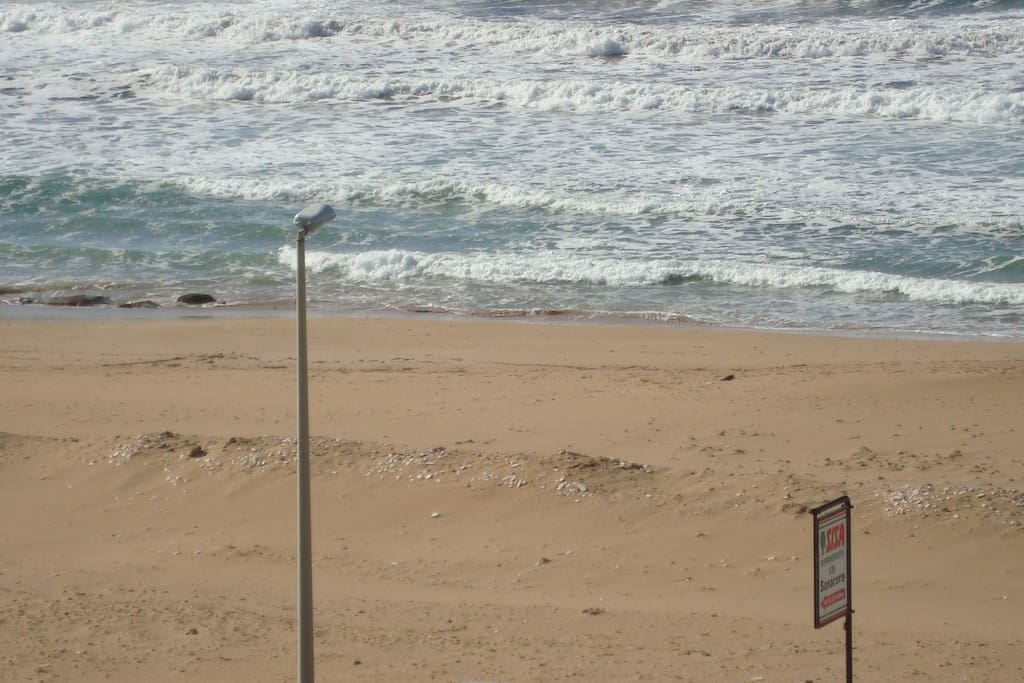 The view of the beach from the front balcony