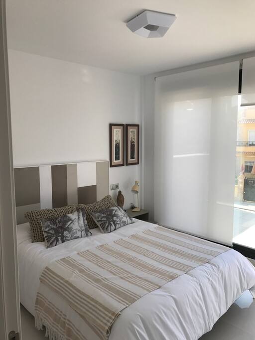 Bedroom with the balcony
