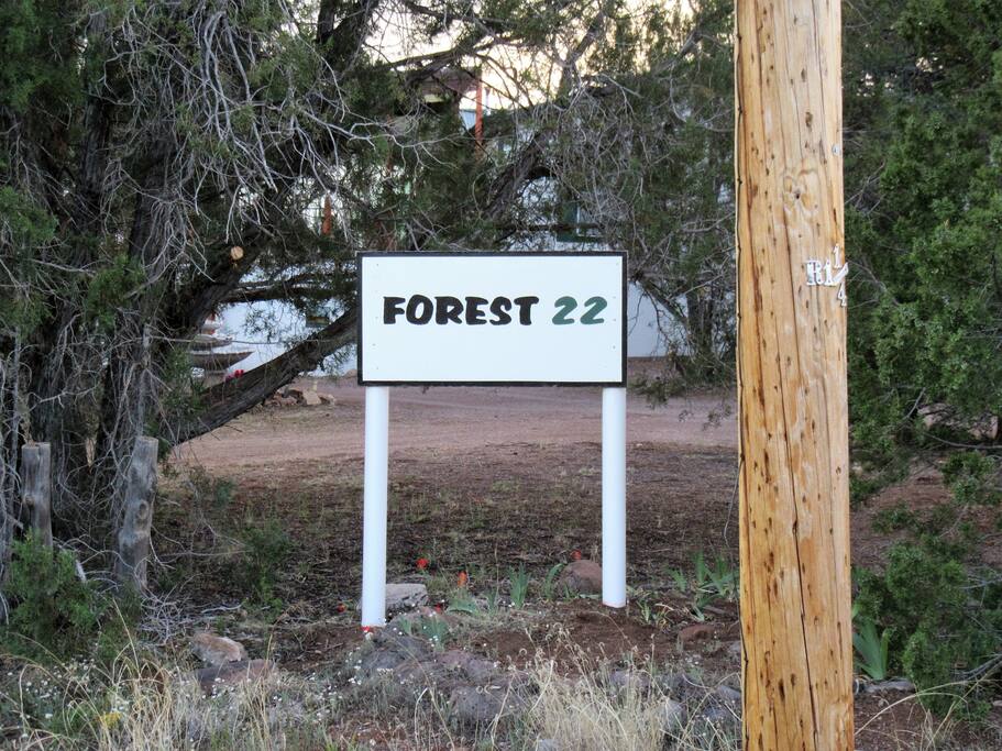 Sign visible from corner of Ester St./ Forest St.