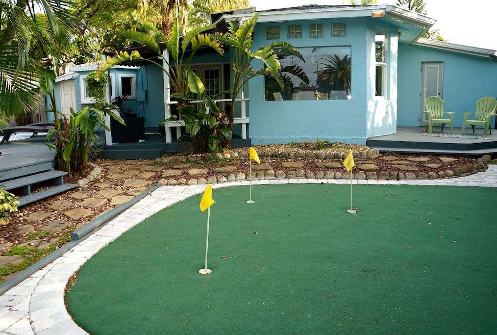 Work on your game. Putting green.