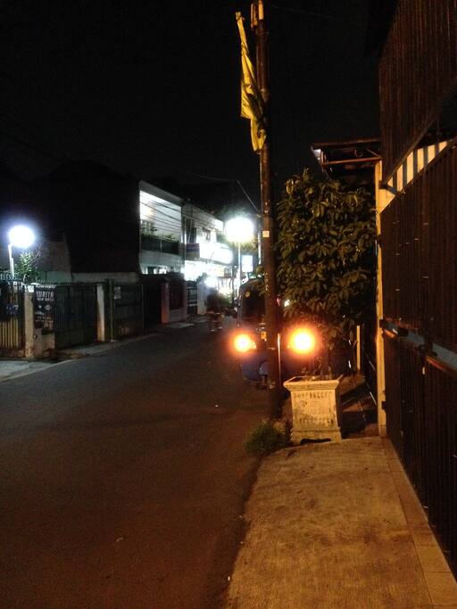 Left side Main street near from indomart store and local food