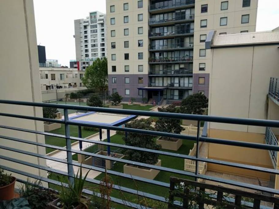View of the balcony; very quiet and private.