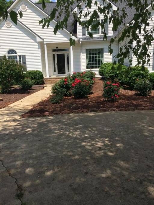 Knock Out Roses Added to Front of Home