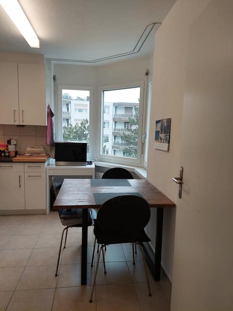 Room plus kitchen, living room and balcony