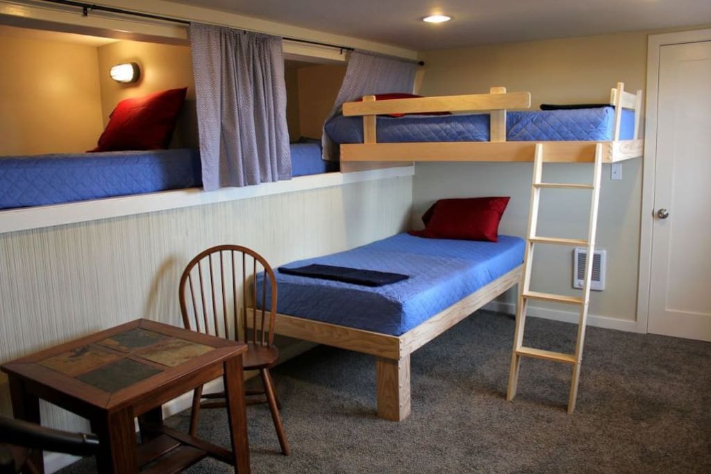 Kids love the lower level bunk area.